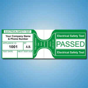 Cable Wrap PAT Labels - Green Personalised (500)